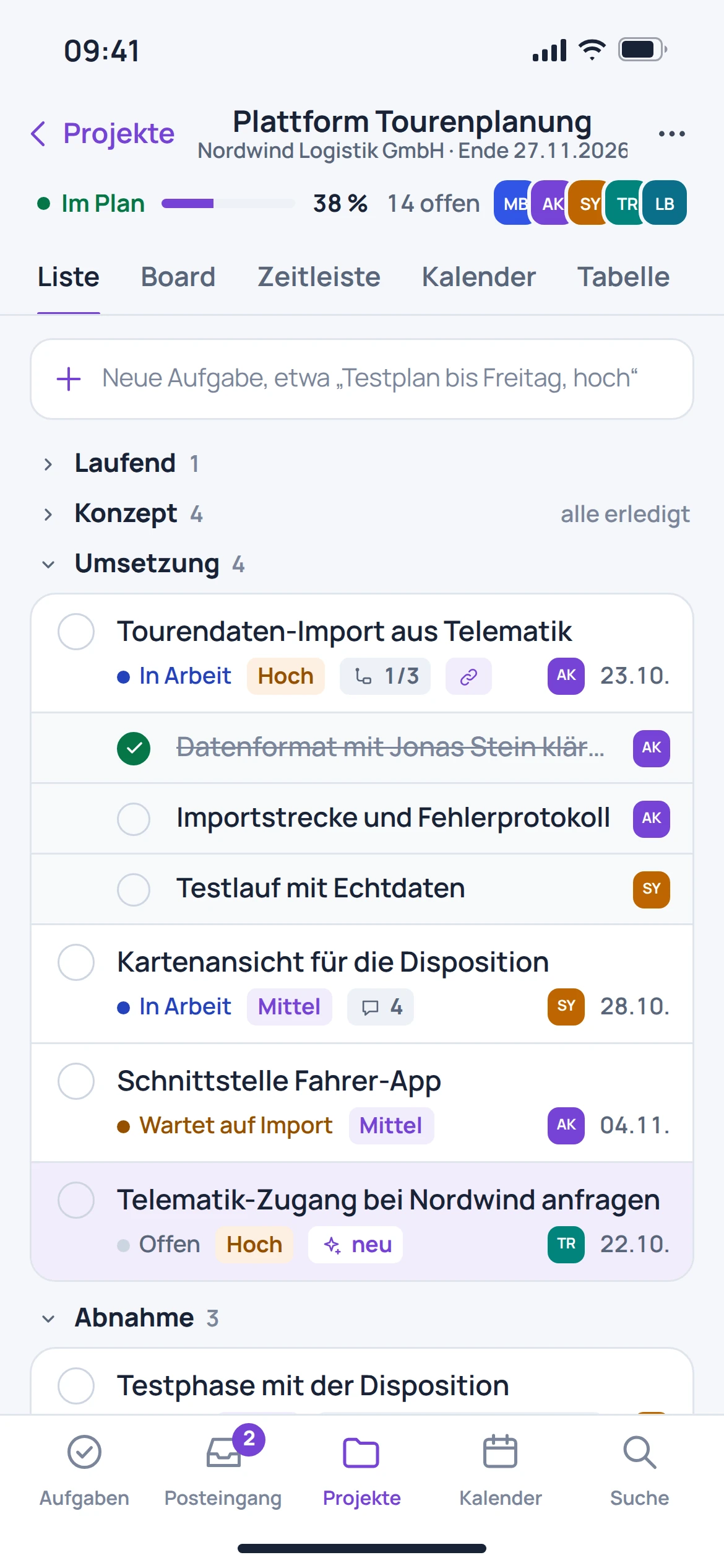 EU Flow: mobile Konzeptvorschau
